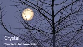  Presentation with time and attendance - Presentation design enhanced with supermoon down winter time near kiev ukraine background and a ocean colored foreground