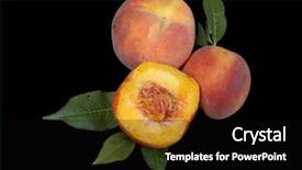  Presentation with natural - Beautiful slides featuring super natural peaches on black backdrop and a black colored foreground