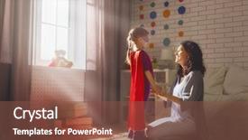  Presentation with superman - PPT layouts enhanced with super power - happy loving family mother background and a tawny brown colored foreground