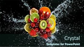  Presentation with fresh water - PPT layouts featuring super-slow-motion-shot background and a wine colored foreground