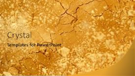  Presentation with cosmetics brush and explosion makeup - Presentation theme consisting of super-slow-motion-shot background and a gold colored foreground