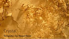  Presentation with cosmetics brush and explosion makeup - Theme having super-slow-motion-shot background and a gold colored foreground