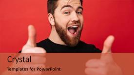  Presentation with red and black - Beautiful presentation theme featuring super star - photo close up of positive backdrop and a red colored foreground