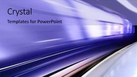  Presentation with train - Cool new theme with super streamlined train with motion backdrop and a light blue colored foreground