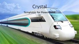  Presentation with maglev train - Theme featuring super streamlined train with motion background and a light blue colored foreground