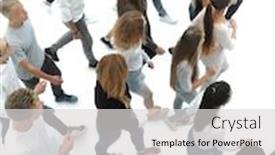  Presentation with stepping - PPT theme featuring super-team-of-young-people background and a light gray colored foreground