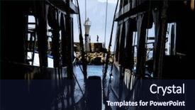  Presentation with group of people silhouettes walking - Theme with super yatch - boats and silhouetted people background and a  colored foreground