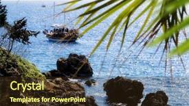  Presentation with sailing - Cool new theme with super yatch - seascape image of people backdrop and a  colored foreground