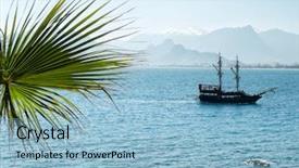  Presentation with sailing - PPT layouts enhanced with super yatch - seascape image of people background and a  colored foreground