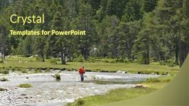  Presentation with summer - Beautiful slide set featuring superb-high-mountain-landscape backdrop and a tawny brown colored foreground