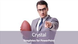  Presentation with grunge american football field - Slides having superbowl - businessman with american football isolated background and a gray colored foreground