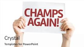  Presentation with tracteur dans un champs - Theme consisting of superbowl - champs again card isolated background and a sky blue colored foreground