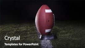  Presentation with football field - PPT theme featuring superbowl - football field kickoff background and a dark gray colored foreground