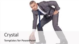  Presentation with grunge american football field - Slides featuring superbowl - man with american football ball background and a white colored foreground