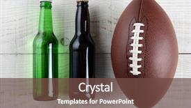  Presentation with labels - Audience pleasing PPT theme consisting of superbowl - two beer bottles backdrop and a  colored foreground