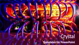  Presentation with fiber - Slides featuring optical fiber cables background and a violet colored foreground