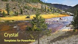  Presentation with gibbon - Presentation theme featuring superficial gibbons-river background and a  colored foreground