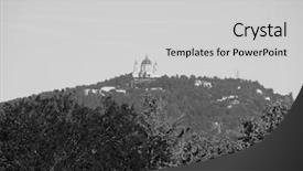  Presentation with black church - Slide set enhanced with di superga church on turin background and a  colored foreground