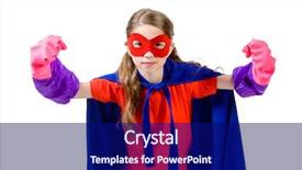  Presentation with superhero - Colorful slide set enhanced with supergirl - cute girl teenager backdrop and a  colored foreground