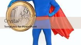  Presentation with superhero - Slides consisting of superhero-hold-and-protect-one background and a coral colored foreground