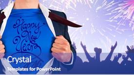  Presentation with superhero - Audience pleasing theme consisting of superhero style against colourful fireworks backdrop and a cobalt blue colored foreground