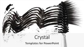 Presentation with eyelashes - Presentation consisting of black mascara stroke brush background and a white colored foreground
