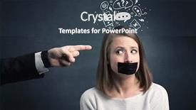  Presentation with question marks - Beautiful slides featuring superior woman - caucasian business hand pointing backdrop and a tawny brown colored foreground