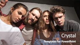  Presentation with angry - Beautiful slides featuring superior woman - picture of young angry hipsters backdrop and a tawny brown colored foreground