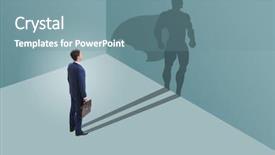  Presentation with superman - Theme featuring superman - businessman with aspiration of becoming background and a seafoam green colored foreground