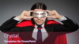  Presentation with superman - Slide deck consisting of superman concept with man in red cover background and a tawny brown colored foreground