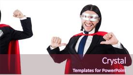  Presentation with red white blue patriotic - Presentation design featuring supermancharacters - man in red cover isolated background and a  colored foreground