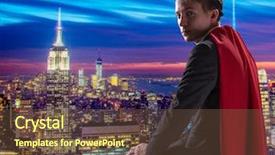  Presentation with super man - Amazing theme having supermancharacters - man with red cover backdrop and a  colored foreground