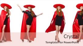  Presentation with mexican - Beautiful presentation featuring supermancharacters - mexican woman in red clothing backdrop and a  colored foreground