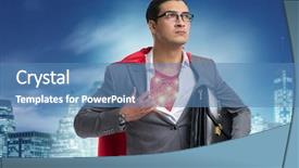  Presentation with save water concept saving - Beautiful presentation theme featuring supermancharacters - superhero preparing to save backdrop and a teal colored foreground