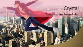  Presentation with superman - Presentation with supermancharacters - superman and the city background and a coral colored foreground