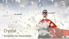  Presentation with superman - Slides having supermancharacters - young man wearing superman mask background and a cream colored foreground
