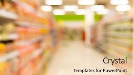  Presentation with blur - Amazing slide set having supermarket blur background with bokeh backdrop and a lemonade colored foreground