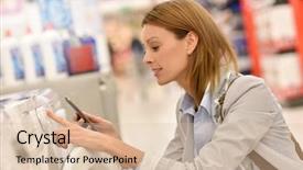  Presentation with machine shop - Presentation theme enhanced with supermarket comparing washing machine background and a  colored foreground