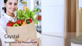  Presentation with grocery bag - Colorful presentation theme enhanced with  backdrop and a  colored foreground