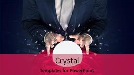  Presentation with magic ball - Audience pleasing slide deck consisting of supernatural - gorgeous businessman looking to inspiration backdrop and a red colored foreground