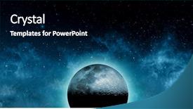  Presentation with moon - Presentation theme with supernatural concept - moon in front background and a black colored foreground