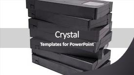  Presentation with clipping - Beautiful presentation featuring superseed - vhs cassettes on white background backdrop and a dark gray colored foreground