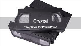  Presentation with teachnology and brain white - PPT theme featuring superseed - vhs cassettes on white background background and a dark gray colored foreground