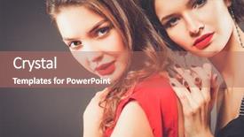  Presentation with octagon two mma fighters standing - Slides consisting of superstar - two young beauty women standing background and a  colored foreground