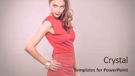  Presentation with octagon two mma fighters standing - Colorful PPT theme enhanced with superstar - two young beauty women standing backdrop and a soft green colored foreground