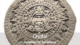  Presentation with aztec - Amazing slide deck having superstition - ancient stone aztec calendar object backdrop and a gray colored foreground