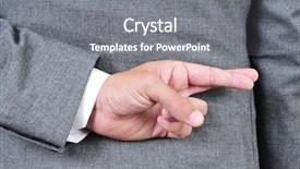  Presentation with superstition - Amazing PPT theme having superstition - man wearing a suit crossing backdrop and a gray colored foreground