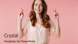  Presentation with superstition - PPT theme featuring superstition - portrait of a smiling young background and a lemonade colored foreground