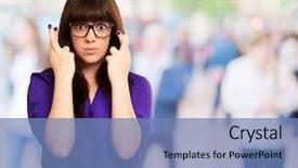  Presentation with superstition - Audience pleasing slide deck consisting of superstition - portrait of a young women backdrop and a teal colored foreground