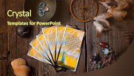  Presentation with fortune teller - Amazing presentation theme having superstition - tarot cards and other fortune backdrop and a tawny brown colored foreground